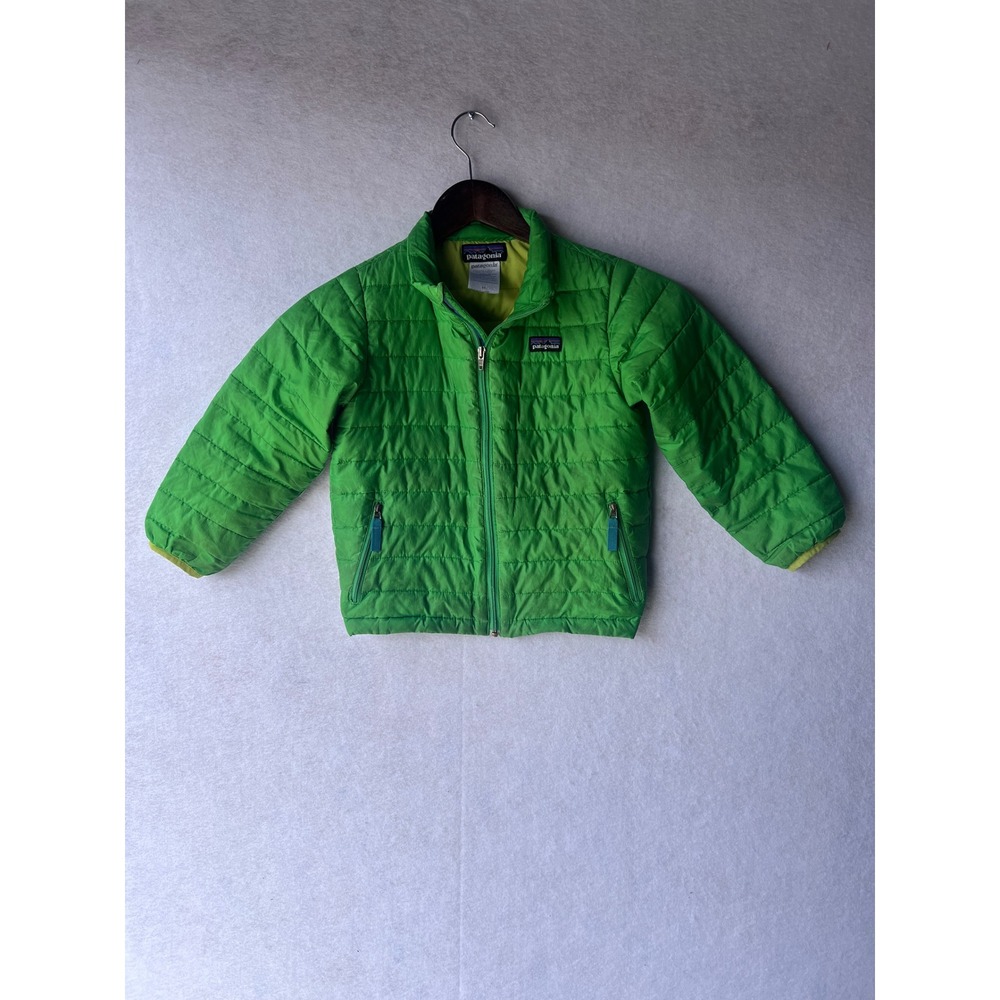 Patagonia Kids Nano Puff Insulated Jacket Green 4T 60517SP14 Full Zip Puffer